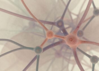 Abstract biological network illustration