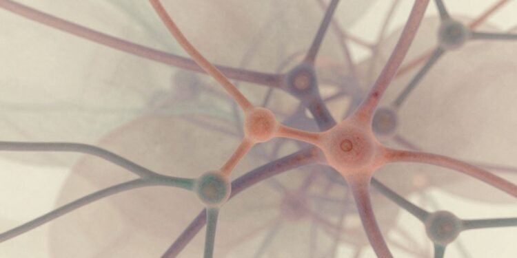 Abstract biological network illustration