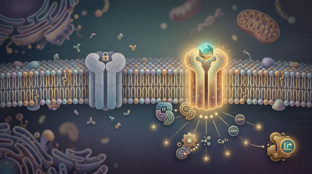 Cannabinoid receptor activation by terpenes — CB1 receptor transitioning from inactive to active state upon ligand binding